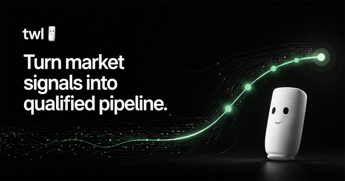 TWL: turn market signals into qualified pipeline